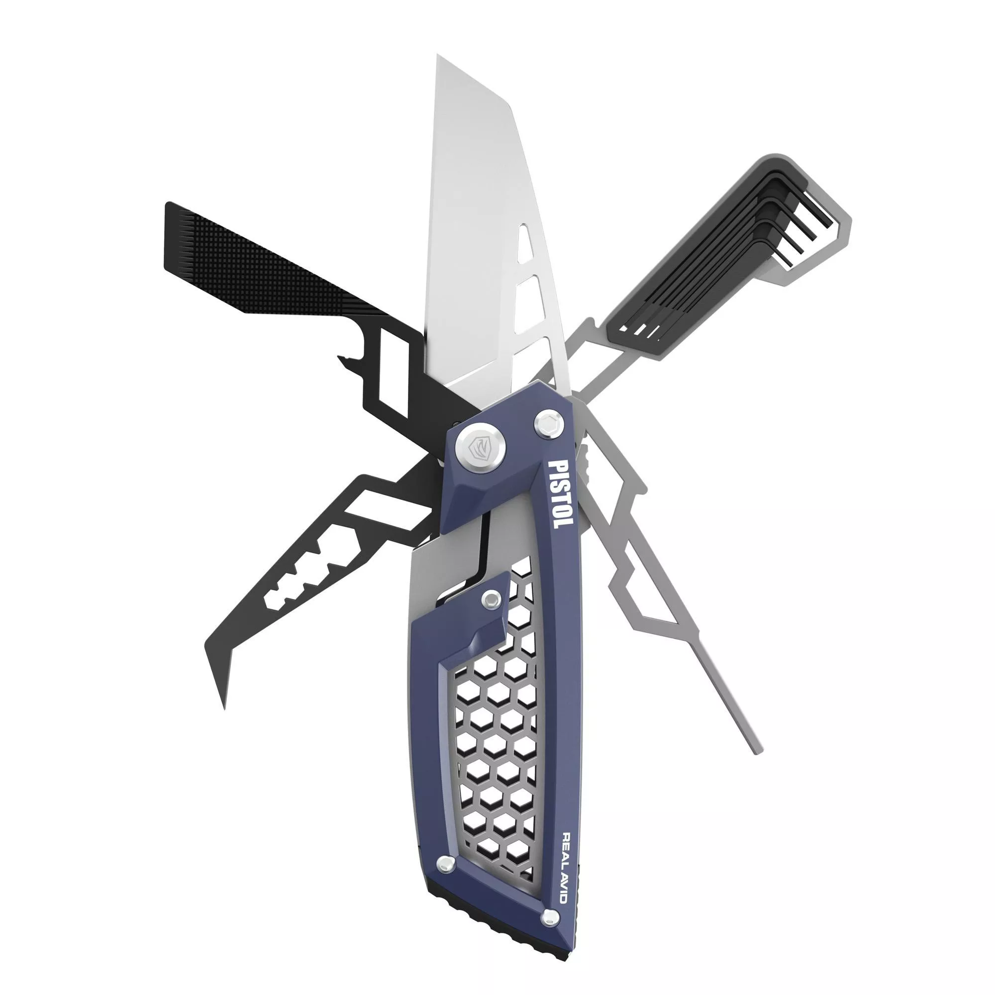 Real Avid Gun Multi-Tool Edge Pistol Silver /Black