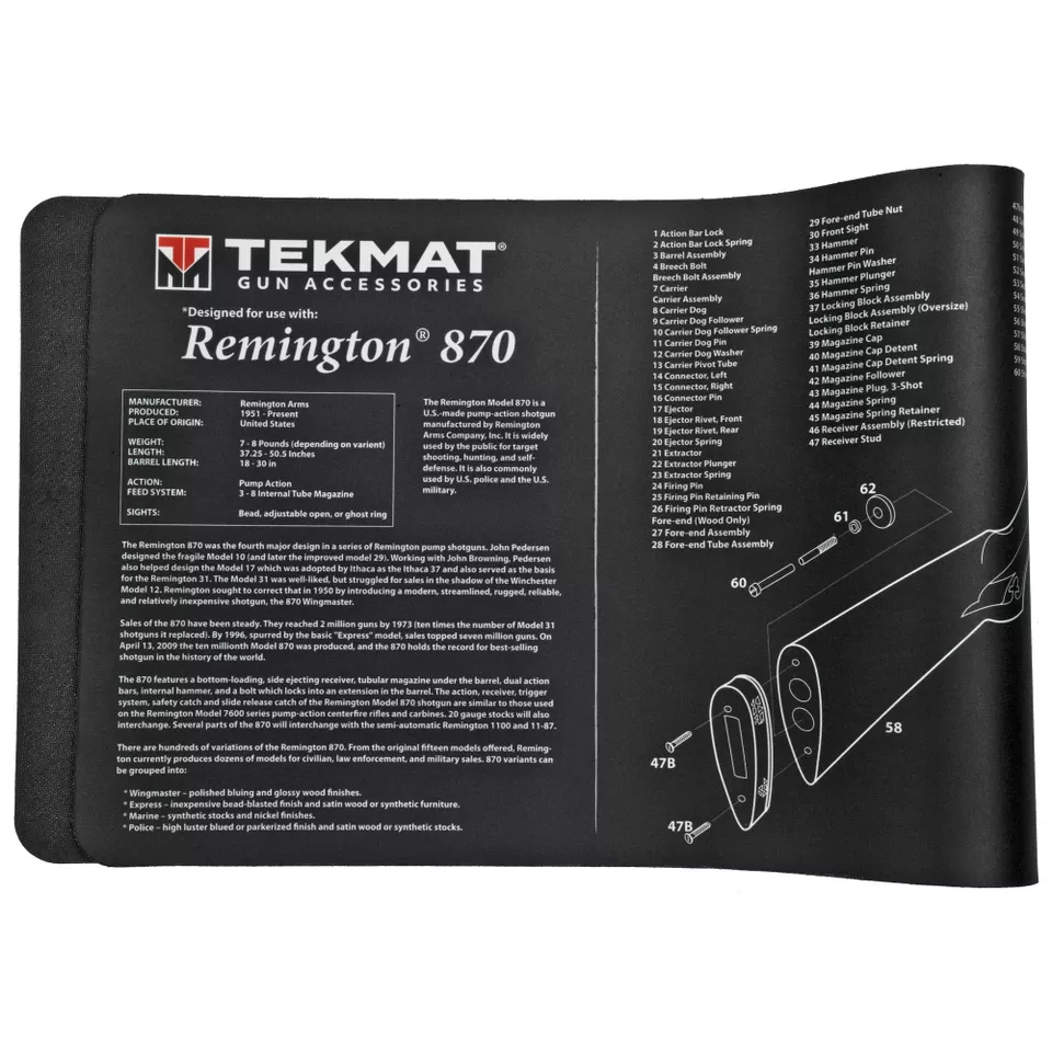 Remington 870 Shotgun Cleaning Mat by TekMat