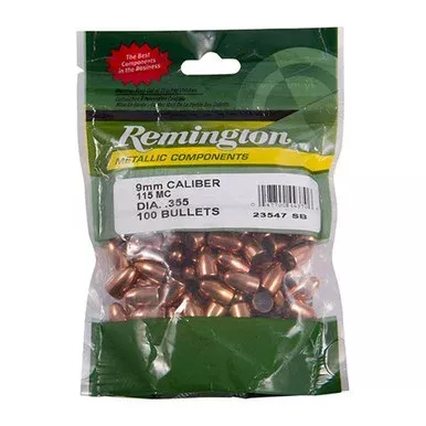Remington Bullets 9mm .355″ 115gr FMJ-RN 100/Box