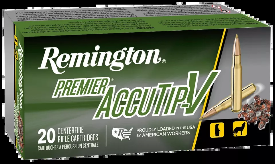 Remington Premier Accutip-V 224 Valkyrie 60gr Boat Tail Ammo - 20/Box