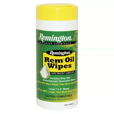 Remington Rem Oil Wipes | 60 Count | Pop Up Canister | 18384