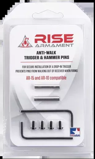 Rise Armament | Anti-Walk Trigger & Hammer Pins | AR15 & AR10 Compatible | 12005