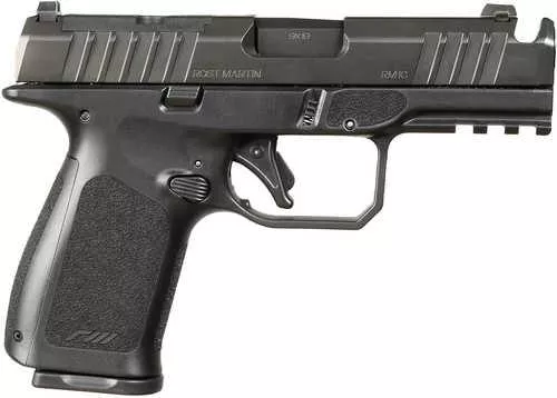 Rost Martin CT RM1C Compact Frame 9mm Luger 10+1 4" Black Compensated Match Grade Barrel, Black Nitron Steel Optic Ready/Serrated Slide, Black Polymer Frame w/Picatinny Rail, Textured Grip, Ambidextrous