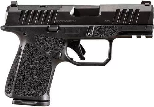 Rost Martin RM1S Sub-Compact 9mm Luger 15+1 3.60" Black Match Grade Barrel, Black Nitron Steel Optic Ready/Serrated Slide, Black Polymer Frame w/Picatinny Rail, Textured Grip, RMR Footprint, Ambidextrous