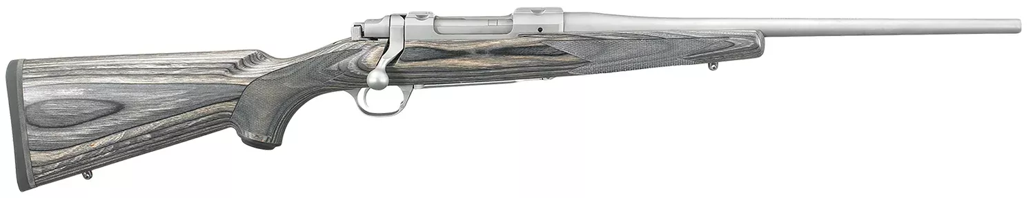 Ruger 17110 Hawkeye Compact 308 Win 4+1 16.50″ Matte Stainless Steel Barrel, Integral Scope Mounts Stainless Steel Receiver, Black Fixed Laminate Stock