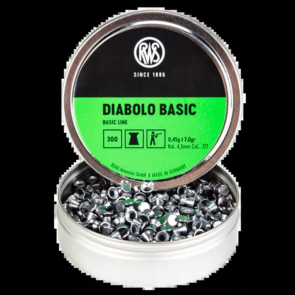 RWS/Umarex Diabolo Basic .177 Caliber Pellets - 300 Count