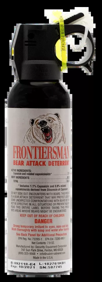 Sabre FBAD03 Frontiersman Bear Spray - 30 ft Range, 7.90 oz Aerosol