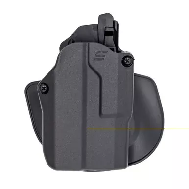 Safariland Solis | OWB Holster | Paddle/Belt Mounted | For Glock 43X/48 MOS w/TLR7 | Laminate Construction | Black | Right Hand | SOLIS-1-895-2-7-C3-411