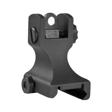 Samson Manufacturing Corp. Fixed Rear Sight | Fits Picatinny | Black | Standard Dual Aperture | 6061 Aluminum | Mil-Spec Hardcoat Anodized for Durability | 02-00044-01