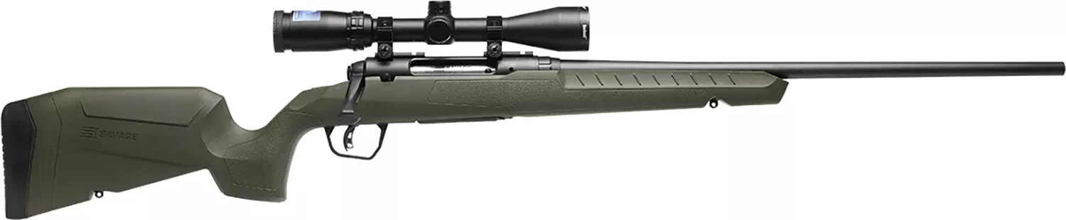 Savage Arms 32153 Axis 2 XP Combo Full Size 7mm-08 Rem 4+1 22″ Black Sporter Barrel, Black Carbon Steel Receiver Drilled & Tapped, OD Green Fixed Synthetic Stock, Weaver 3-9x40mm Scope, Right Hand