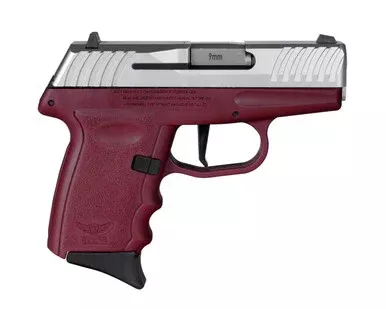 SCCY DVG-1 9mm Luger Pistol 3.1″ Barrel 10+1 Round Stainless Slide Crimson Frame