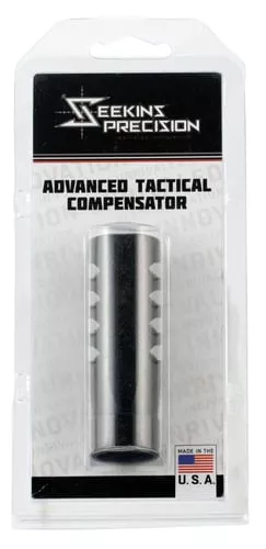 Seekins Precision 0011510039 ATC Muzzle Brake Black Melonite 416R Stainless Steel with 5/8"-24 tpi Threads for 7.62x51mm NATO AR-10