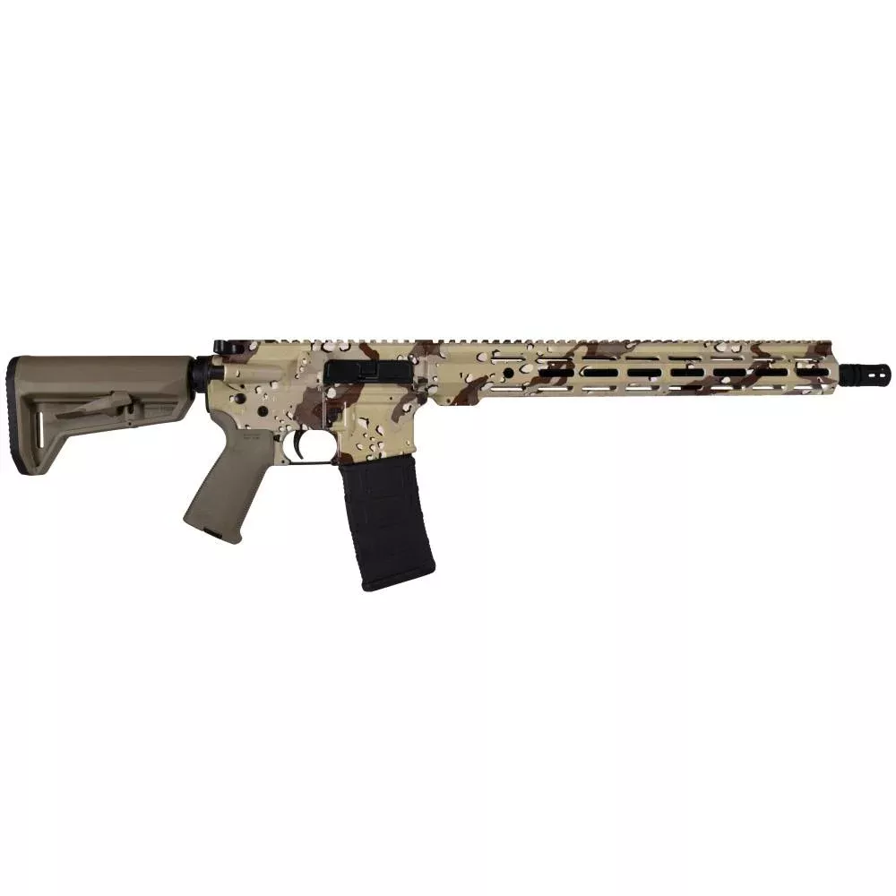 Shark Coast Tactical AR Rifle 5.56 NATO 30rd Magazine 16” Barrel Chocolate Chip with Magpul Furniture