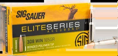 Sig Sauer Elite Accubond .308 Win Ammo 165 Grain Accubond Box of 20