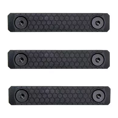 Slate Black Industries M-LOK Grip Panels 2-Slot Black 3-Pack