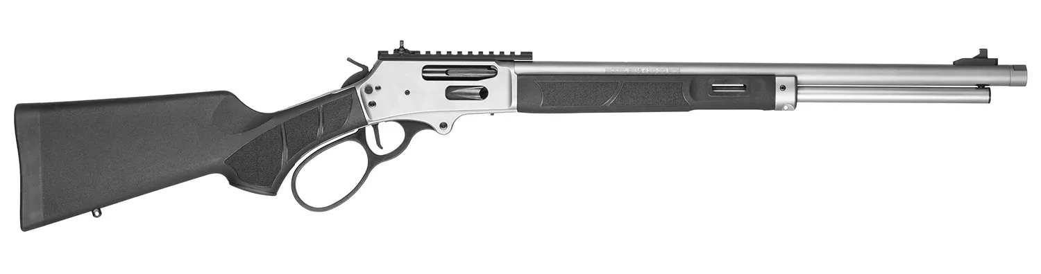 Smith & Wesson 14205 185430-30 Win 6+1 20″ Stainless Threaded Barrel, Stainless Steel Receiver s/Picatinny Rail, M-LOK Forend, Black Fixed Synthetic Stock