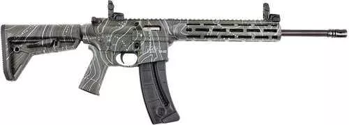 Smith & Wesson M&P15-22 Sport Rifle 22 LR 25+1 16.50" Black Threaded Barrel, Overall OD Green Topographic Cerakote Polymer Receiver w/Picatinny Rail, M-LOK Handguard, Adj Magpul Moe SL Polymer Stock & Magpul MOE SL Grip