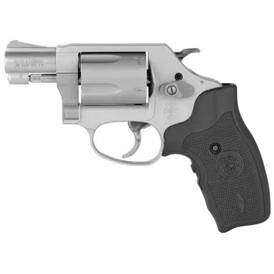 Smith & Wesson M637 .38 Spl Pistol 1.9″ Barrel 5rd Silver with Black Crimson Trace Lasergrip