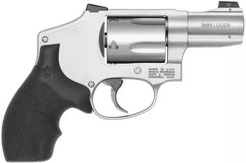 Smith & Wesson Model 940 J-Frame 9mm Luger 5 Shot 2.17" Stainless Steel Barrel, Cylinder & Frame, Black Hogue Rubber Grip, Concealed Hammer