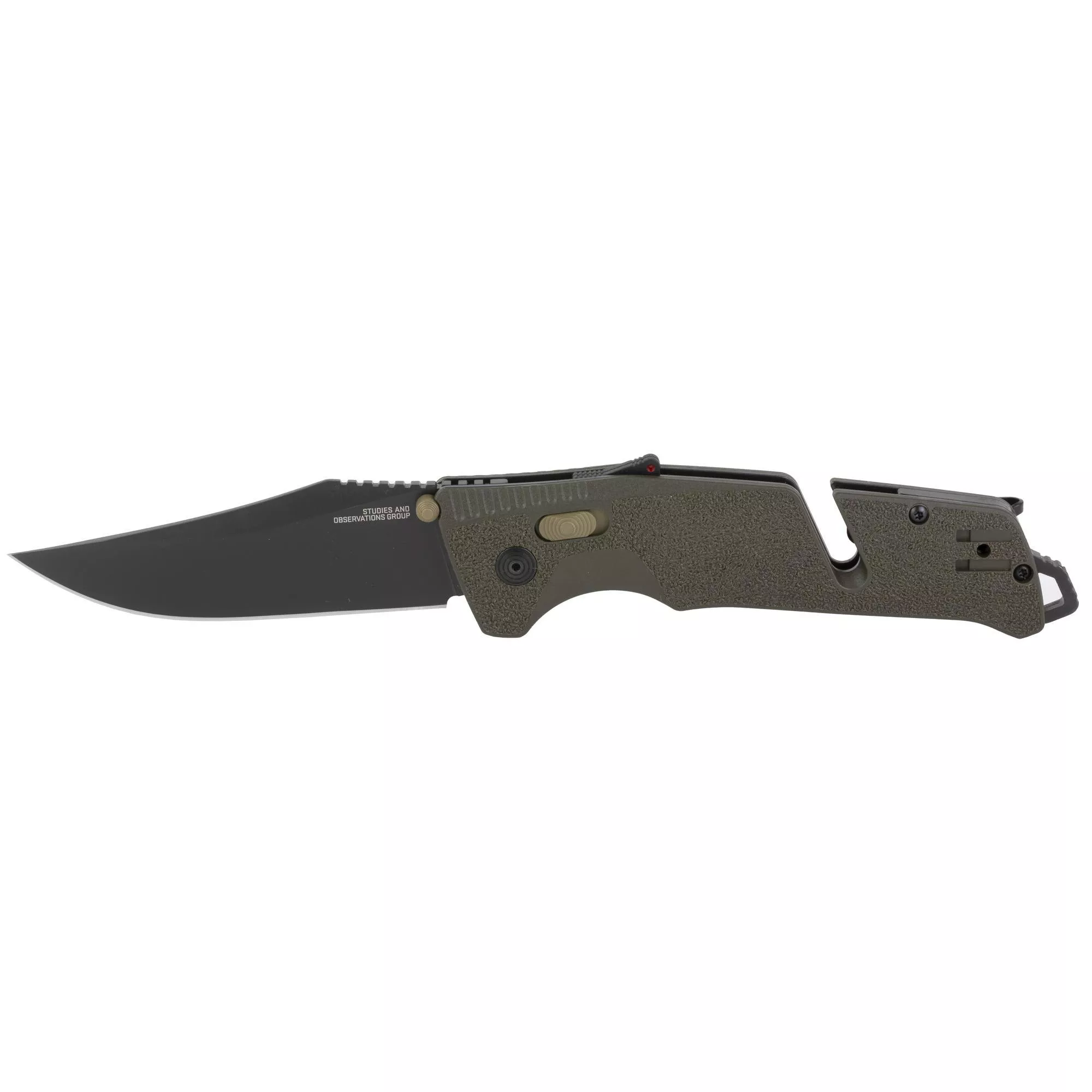SOG Trident AT Folding Knife Straight Clip Point Blade
