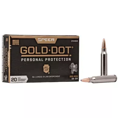 Speer Ammunition Speer Gold Dot Ammo | .223 Remington | 55 Grain | Hollow Point | 20 Round Box | 24468