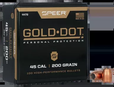 Speer Bullets .45 Auto .451″ 200gr GDHP 100/Box