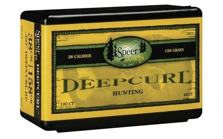 Speer Deep Curl Handgun Hunting Bullets .38 cal / .357 Mag .357″ 158 gr DCHP 100/ct