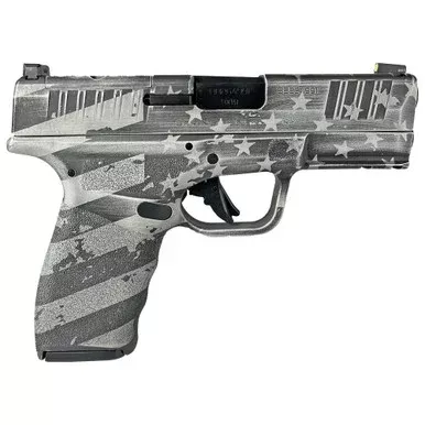 Springfield Armory Hellcat Pro 9mm Luger Pistol 3.7″ Barrel 15+1 Round Distressed Flag White