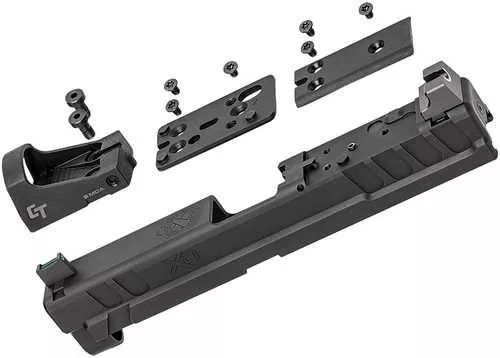 Springfield Xd Slide Assembly With Crimson Trace Ct1500 Red Dot Fits 4" 9mm AFALSEdized Finish Black Xd4903