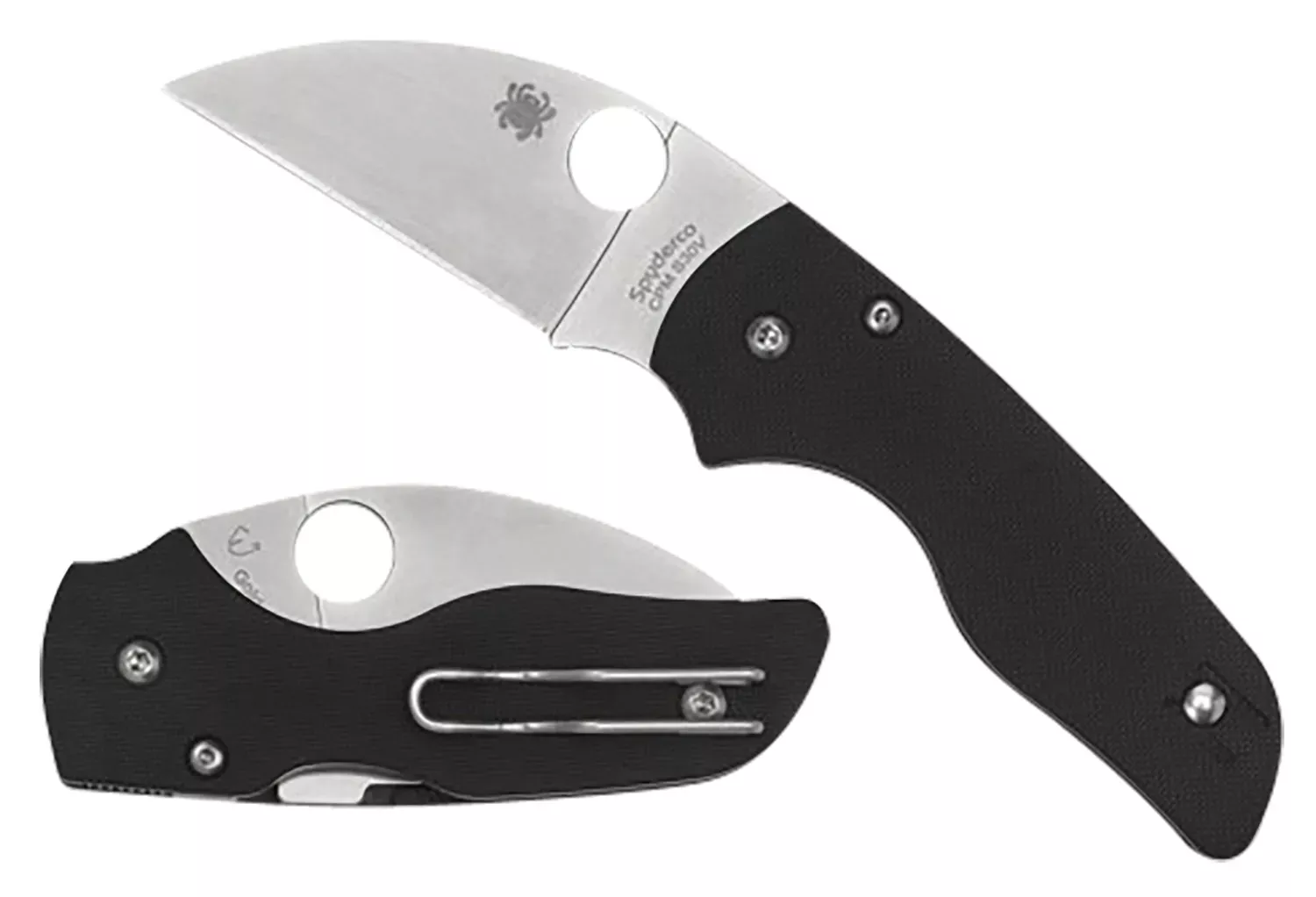 Spyderco C230GPWC Lil’ Native 2.44″ Folding Wharncliffe Plain CPM S30V SS Blade/Black Textured G10 Handle Includes Pocket Clip