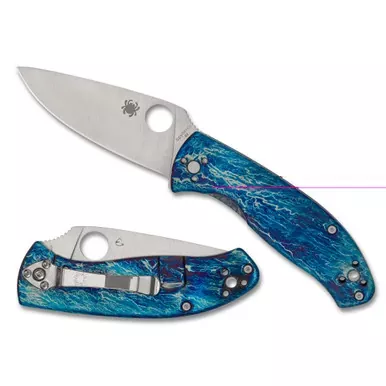 Spyderco Tenacious Ti Disry Blu/slv | C122TIBLD2P