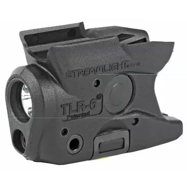 Streamlight TLR-6 | Tac Light w/laser | For S&W M&P Shield | White LED and Red Laser | 100 Lumens | Includes 2 CR 1/3N Lithium Batteries | Black Finish | 69273