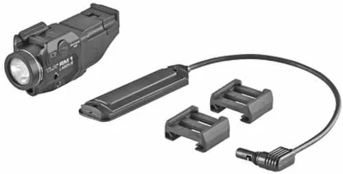 Streamlight TLR RM 1 Laser | Tac Light w/laser | 500 Lumens | Black | Includes Tail Cap Switch | Remote Pressure Switch | Mounting Clips | Key Kit | 69445