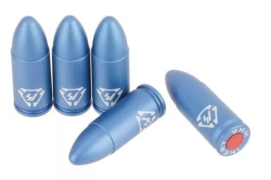 Strike Industries Aluminum Dummy Rounds 9mm 5Pcs Blue