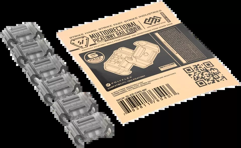 Strike Industries ARCMSMP Picatinny Rail Cover with Cable Management - Clear Smoke