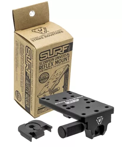 Strike Industries GSURF Scorpion Universal Mount Low Profile,Black Anodized Aluminum, Compatible w/Glock Gen1-5, Except 42/43/43X/48, Dovetail Mount