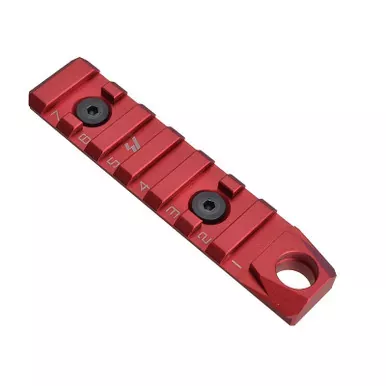 Strike Industries Link Rail Section | 7 Slots | Keymod and M-LOK Compatibility | Red | SI-LINK-RS-7-QD