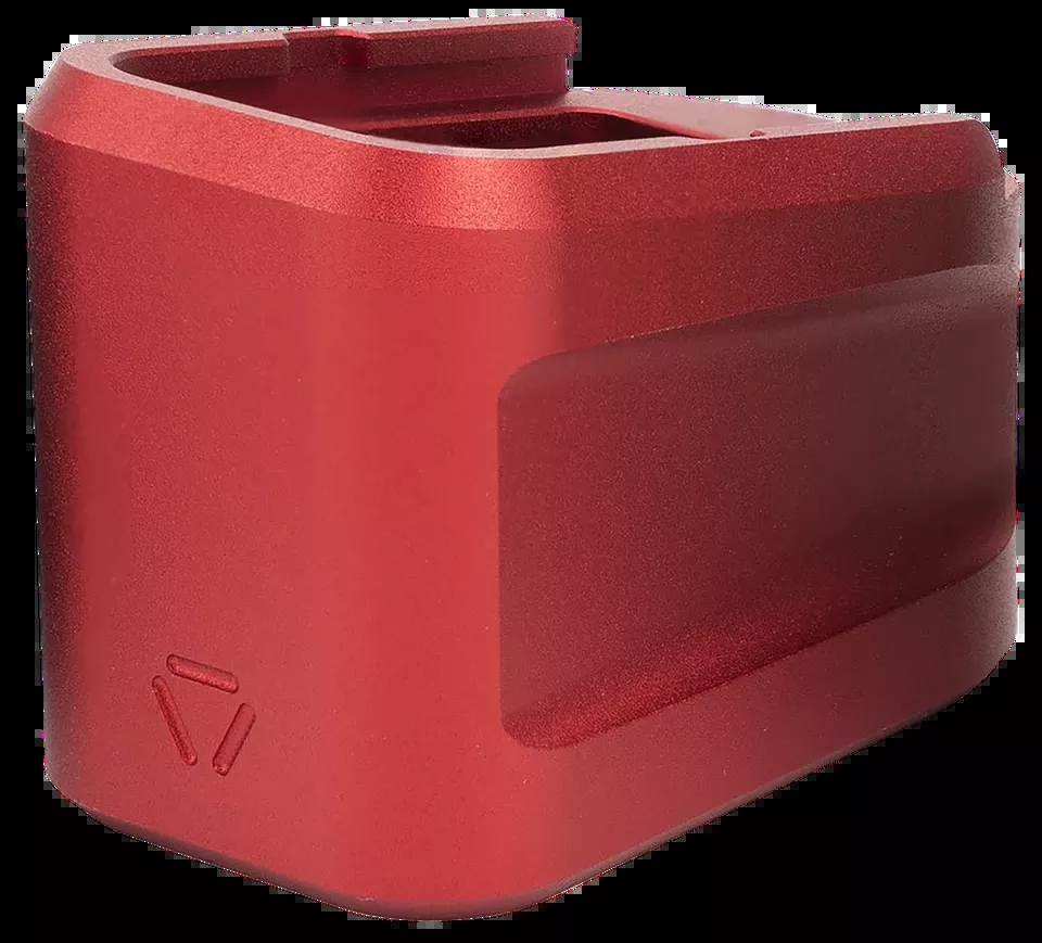 Strike Industries Red Extended Mag Plate for Glock G19 6061 T-6 Aluminum