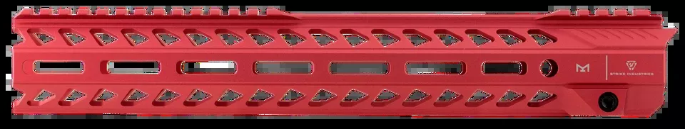 Strike Industries STRIKERAIL AR-15 13.50" M-LOK Red Aluminum Rail