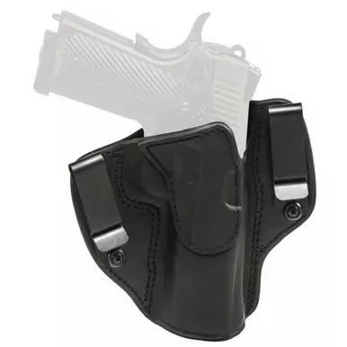 Tagua Crusader 2-In-1 | Inside The Waistband/Outside The Waistband Holster | Right Hand | Leather | Black | Fits 5″ 1911s | TX-DCH-200