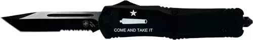 "AND TAKE IT 3.5" Black Tanto Serrated Templar Knife Large OTF"