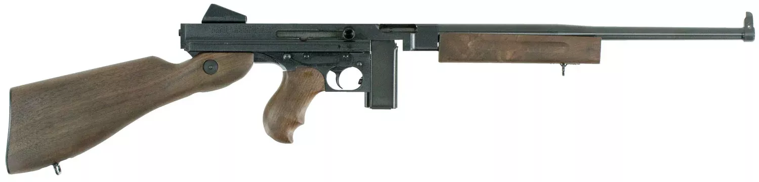 Thompson TM110S M1 Carbine Lightweight Carbine 45 ACP Caliber with 16.50″ Barrel, 10+1 Capacity (Stick), Blued Metal Finish, American Walnut Stock Wood Grip Right Hand