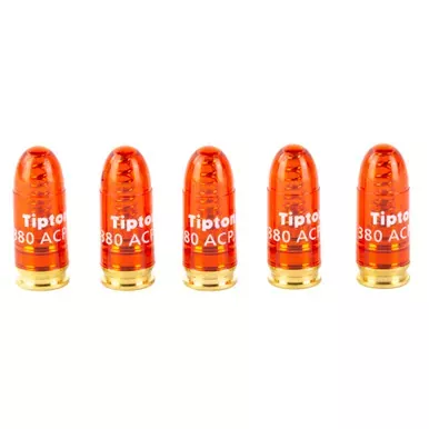 Tipton Snap Caps | Translucent Red | 380ACP | 5-Pack | 337377