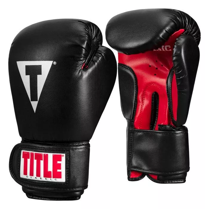 Title Classic Boxing Gloves Black /Red