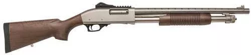 Tokarev TX3 Heavy Duty Pump Action Shotgun 12 Gauge 3" Chamber 18.5" Barrel 4 Round Capacity Front Bead Sight Turkish Walnut Stock Nickel Finish