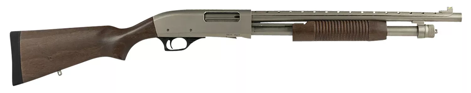 Tokarev USA 21000409 TX312 Gauge 18.50″ 3″ 5+1, Nickel Metal Finish, Turkish Walnut Stock, Fiber Optic & Ghost Ring Sight (Accepts Mossberg 590 Furniture)