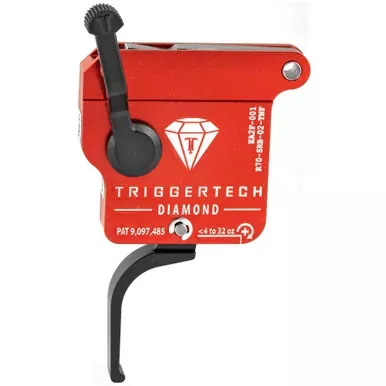 TriggerTech Trigger | 0.3-2.0LB Pull Weight | Fits Remington 700 | Diamond Flat Clean Trigger | Right Hand | Adjustable | Black Finish | Includes Installation Tools | Instruction Book | & Patch | R70-SRB-02-TNF
