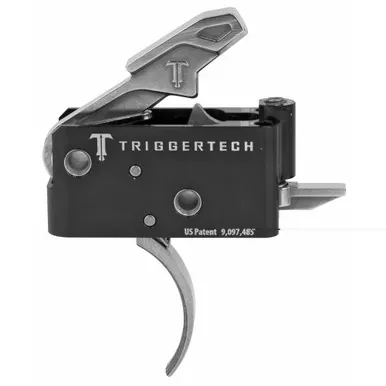 TriggerTech Trigger | 2.5-5.0LB Pull Weight | Fits AR-15 | Adaptable Curved Trigger | Two Stage | Adjustable | Stainless Finish | Includes Installation Tools | Instruction Book | & Patch | AR0-TBS-25-NNC