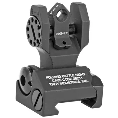 TROY Industries BattleSight | Rear Folding Sight | Di-Optic Aperture | Tritium | Picatinny | Black Finish | SSIG-FBS-TTBT-00
