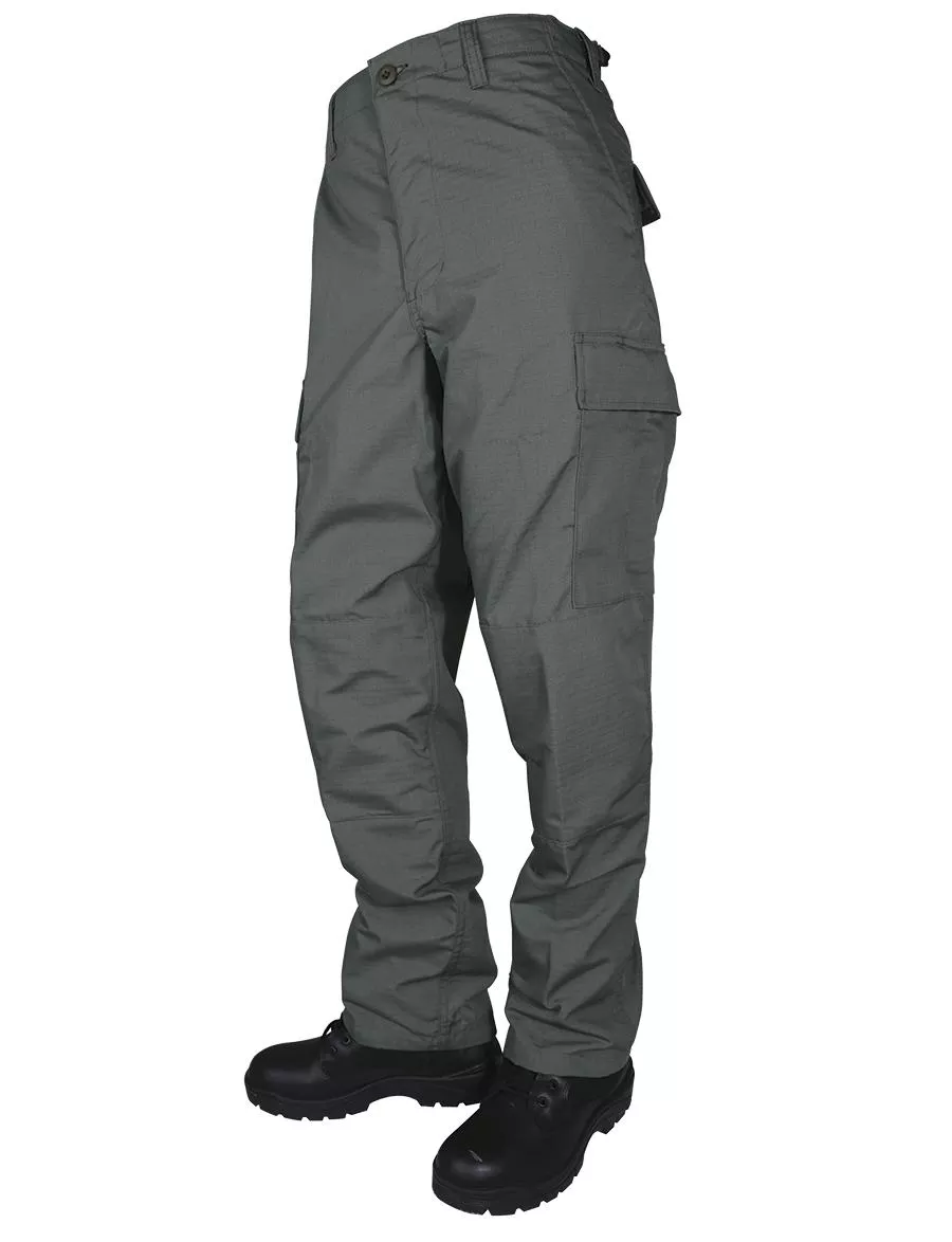 Tru-Spec BDU Basic Pants – 6.5oz. 65/35 Polyester Cotton Rip-Stop Zip Fly Closure Olive Drab Medium